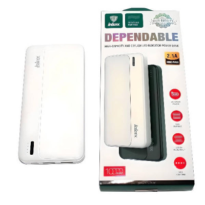 Power bank на два виходи 10000 mAh INKAX PB-01 Білий
