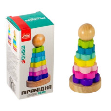Пірамідка Квіточка дерев'яна 4FUN Game Club Wood 18483 Різнокольорова