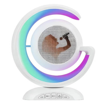 Нічний лампа з бездротовою Bluetooth колонкою Lightshow з двома мікрофонами YS-110 Білий