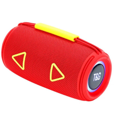 Колонка Bluetooth з RGB підсвічуванням speakerphone радіо TG657 Червона