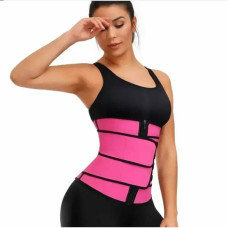 Потяг для схуднення, що стягує Waist training corset Рожево-чорний XL