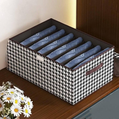 Органайзер для зберігання речей на блискавці 17*24*30 Storage baske XL-1049 Чорно-білий