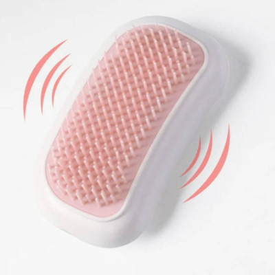 Масажер для шкіри голови ручний Head Massager Білий з рожевим