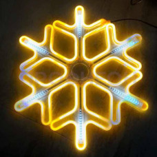 Сніжинка LED 60см C-01 Теплий жовтий