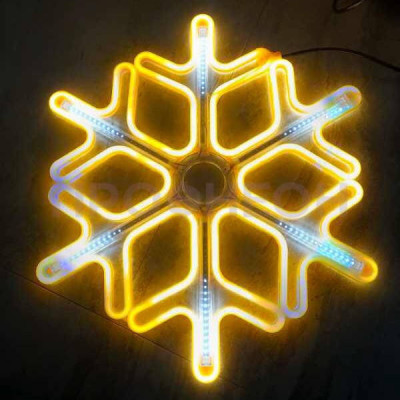 Сніжинка LED 60см C-01 Теплий жовтий