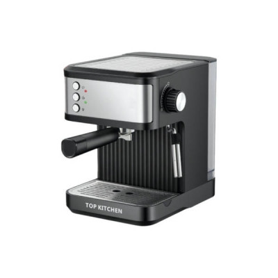 Кавоварка Еспресо зі стимером 1500Вт 15 бар Top Kitchen Tk00215 Чорна