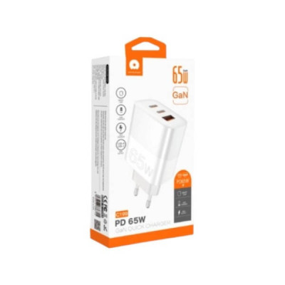 Зарядний пристрій WUW-C199 PD65W+PD20W+QC18W GaN C white