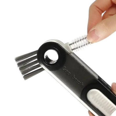 Щітка для чищення пляшок 3в1 U-подібна BRUSH Чорна