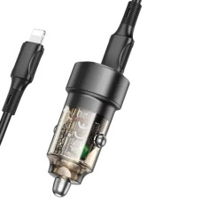 Автомобільний зарядний пристрій BOROFONE BZ20 Smart 38W dual port PD20W+QC3.0 car charger set(C to iP)