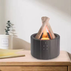Зволожувач повітря у вигляді багаття з імітацією полум'я Bonfire Himidifier Чорний