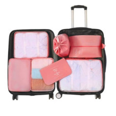 Набір органайзерів для зберігання речей дорожній 8 шт Travel storage bag XL-940 Рожевий