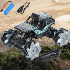 Джип перевертень радіокерований 4WD з Toy car 3855 Чорний із зеленим