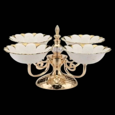 Піднос для фруктів та солодощів (4 тарілки, білі) Fruit tray 1303-4
