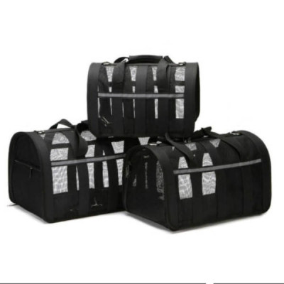Сумка переноска сітчаста для тварин 49×25 x28 L For Friends GREEN paws Чорна