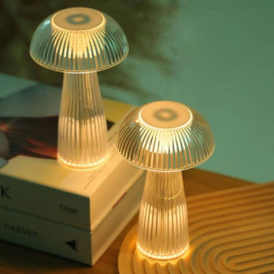 Настільна лампа Гриб з USB-зарядкою Mushroom Lamp RGB 16 LED Біла