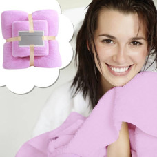 Набір рушників 2шт 145*80см та 75*35см Towel blanket 521-2415 Фіолетовий