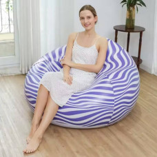 Надувне крісло-мішок для відпочинку в смужку Sofa XL-1135 Фіолетове