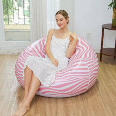 Крісло-мішок надувне для відпочинку в смужку Sofa XL-1135 Рожеве