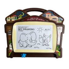 Столик для малювання з магнітною дошкою дитячий зі штампами Magnetic Drawing Board Бежеві ніжки