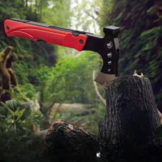 Сокира туристична багатофункціональна 22,5*9см 440гр Чорний з червоним