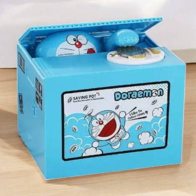 Скарбничка дитяча Злодюжка монет DORAEMON Блакитний з білим