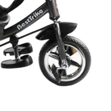 Велосипед триколісний з ручкою та козирком 62-403 Best Trike Чорний