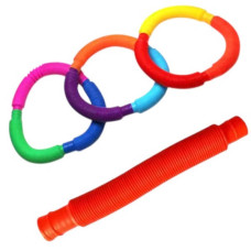 Розвиваюча дитяча іграшка антистрес Pop Tube 10 см Червона