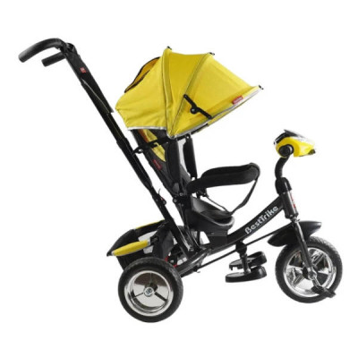 Велосипед триколісний з ручкою та козирком 62-119 Best Trike Жовтий