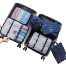 Набір органайзерів для зберігання речей дорожній 8 шт Travel storage bag XL-940 Синій