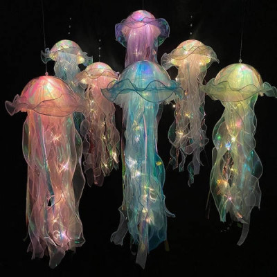 Декор, що світиться Медуза на батарейках Jellyfish lamp AND HA-113 Блакитна