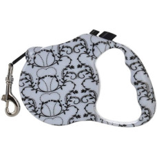 Повідець-рулетка 5м Retractable Dog Leash Білий Лоза