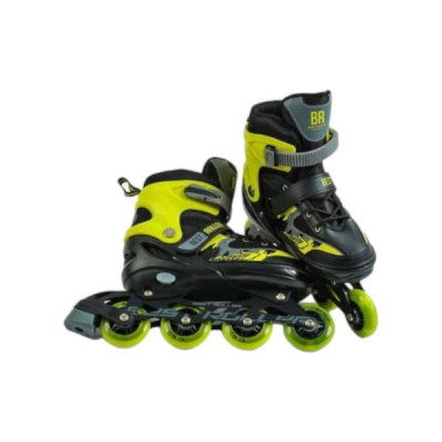 Ролики з переднім колесом 38-42р устілка 24,5-26,5см колеса PU d 7см 61150-L Best Roller Чорні з