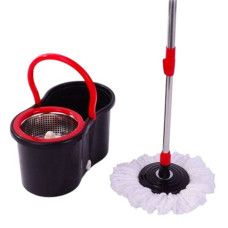 Комплект для прибирання відро 8л та кругла швабра Spin Mop 360 Gold Diamond ТК00028 Чорний