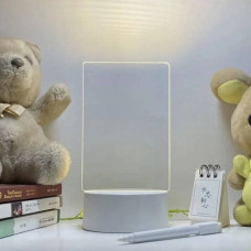 Дошка планер світлодіодна з маркером від USB 12,5*17,5 см із пультом Біла