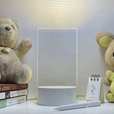 Дошка планер світлодіодна з маркером від USB 12,5*17,5 см із пультом Біла