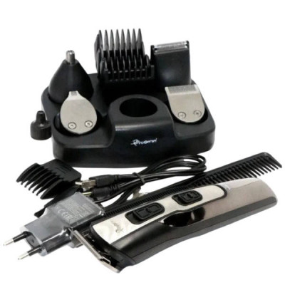 Акумуляторна машинка для стрижки Geemy Gm-592 (10 в 1) Чорна