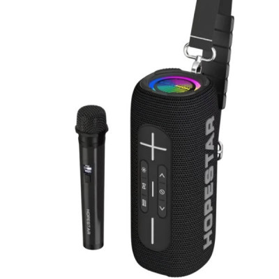 Колонка з мікрофоном Hopestar P32 MAX 8800мАч Чорна