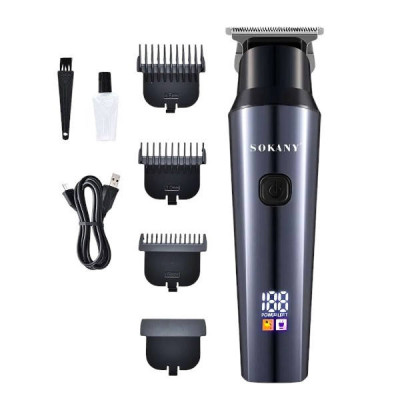 Машинка акумуляторна для стрижки волосся SOKANY SK-16047 Чорна