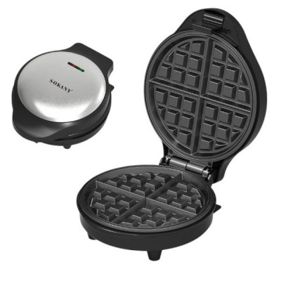 Вафельниця електрична на 4 шт з антипригарним покриттям Sokany SK-BBQ-831