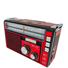 Радіоприймач із ліхтарем переносний акумуляторний GOLON RX382 LED Червоний