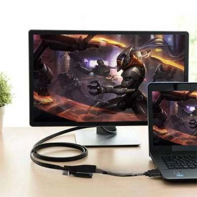 Конвертер HDMI на VGA з audio кабелем Чорний