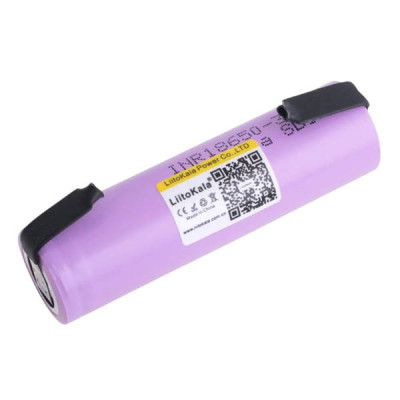 Акумулятор з контактами під паяння 18650 3000mAh LiitoKala 30Q-N Рожевий