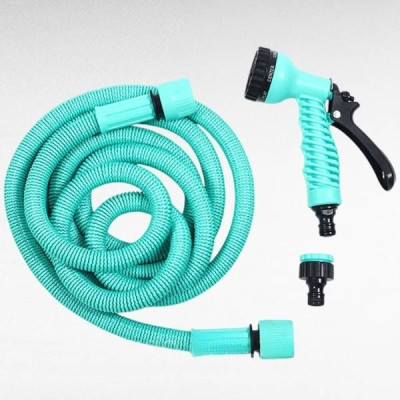Шланг поливальний 22,5м, що розтягується, з насадкою для поливу EXPANDABLE GARDEN HOSE K-75FT Бірюзовий
