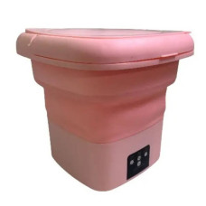 Пральна машинка компактна силіконова складана 2в1 6,5л Folding Washing Machine Рожева