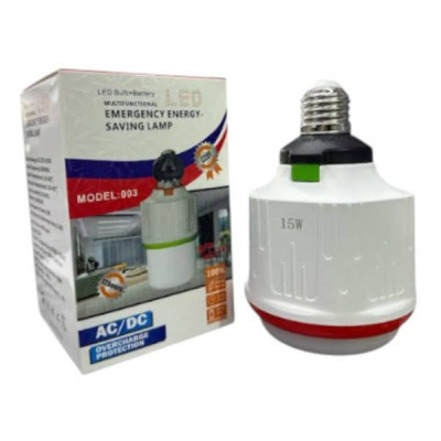 Кемпінгова лампа зі знімним акумулятором 18650 15Вт Type-C LED Emergency Bulb 003 Біла