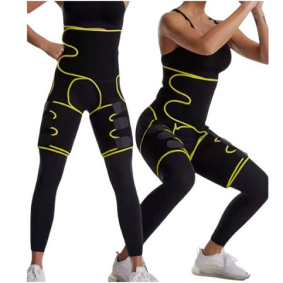 Потяг для схуднення та корекції фігури ADJUSTABLE ONE PIECE WAIST BAND XL/XXL Чорний Жовтий