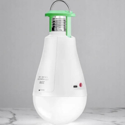 Кемпінгова лампа зі знімним акумулятором 18650 20Вт Type-C LED Emergency Bulb BL801 Біла