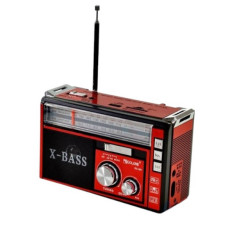 Радіоприймач з ліхтарем, MP3, USB GOLON RX382 LED Чорний з червоним