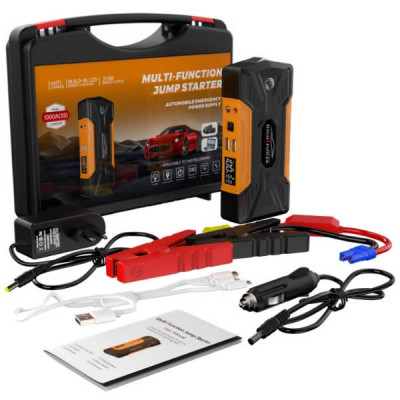 Пуско-зарядний пристрій для автомобіля у валізі JUMPSTARTER QY28 Чорне з оранжевим