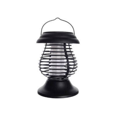 Світильник садовий підвісний антимоскітний на сонячній панелі Bug Zapper Чорний